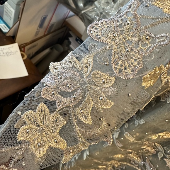 ✔️#68B/88B BNWT MAC DUGGAL
Floral Applique Long Sleeve Illusion Gown #70224 - Picture 8 of 10